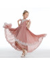 Ivory Lace Dusty Rose Chiffon High Low Junior Bridesmaid Dress